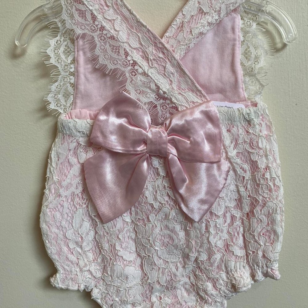 NWT Kidding Around Romper with Beautiful Bow Accent on Back